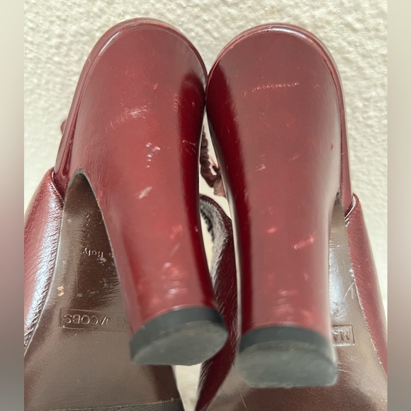 Marc Jacobs, Peep Toes, Slingback Heels, With Green Grosgrain Bows - Picture 5 of 10